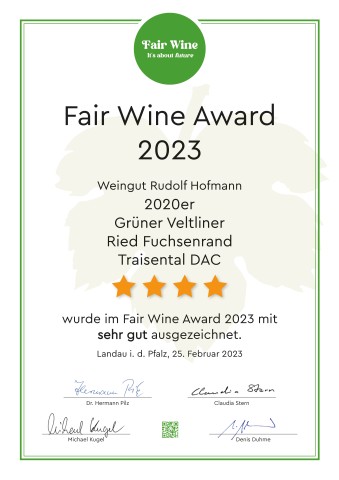 Fair wine award
